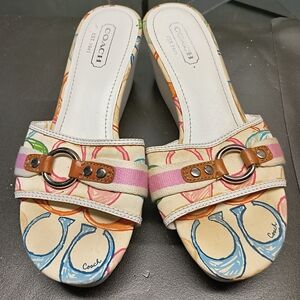 Coach Women's Multicolor Slide Sandals